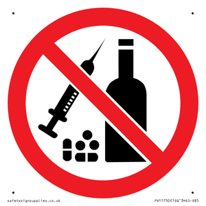 P908 Prohibition: No alcohol or drugs